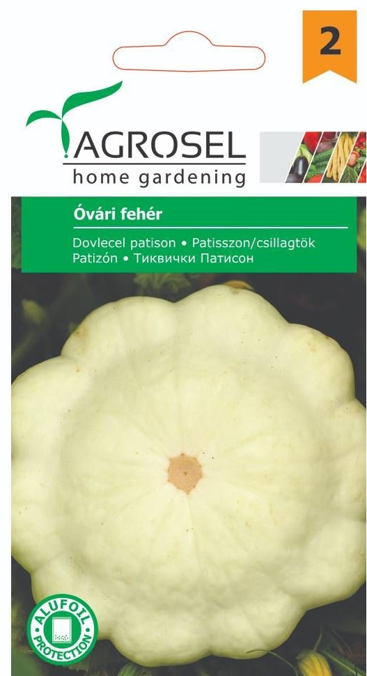 Seminte Dovlecel patison Ovari Feher, 1.5 g, Agrosel