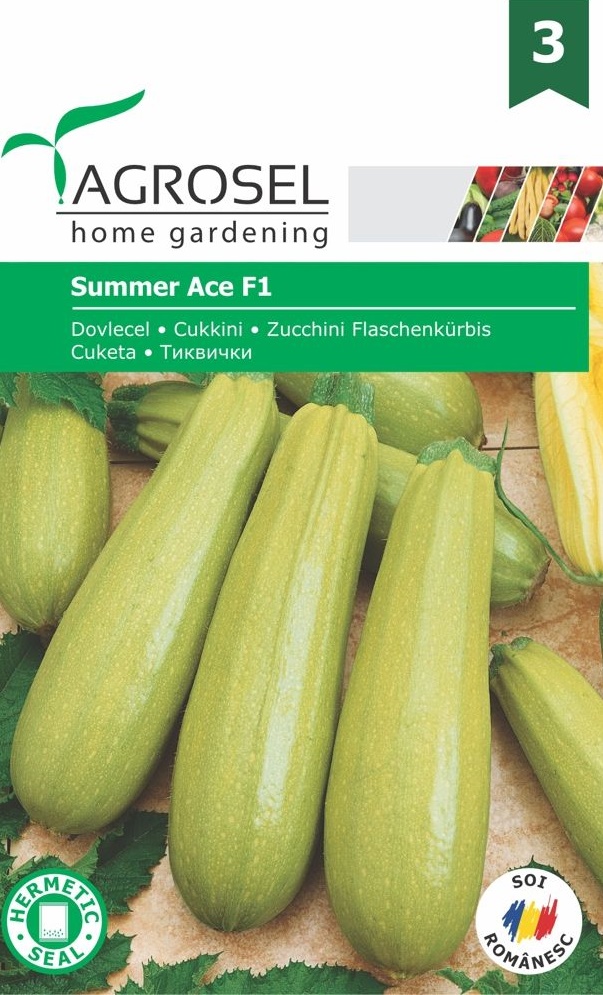 Seminte Dovlecel Summer Ace F1, 10 seminte, Agrosel