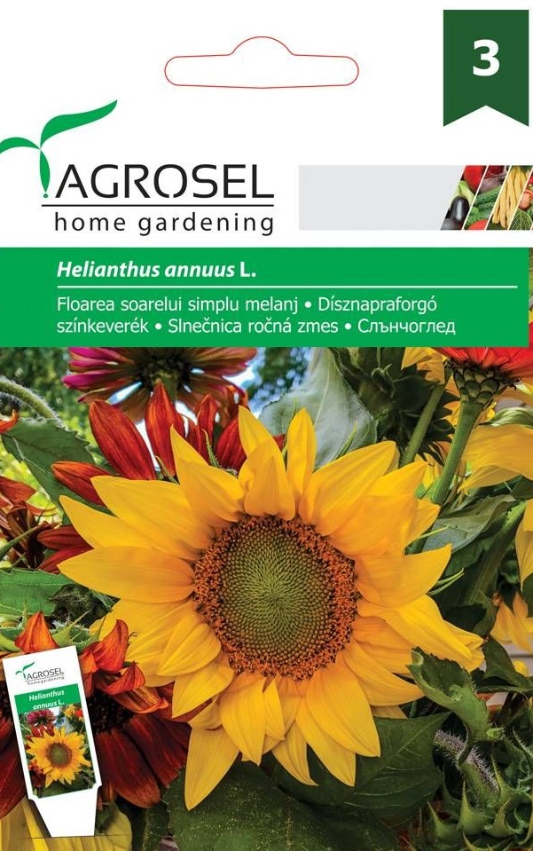 Seminte Floarea soarelui simplu melanj, 1.5 g, Agrosel