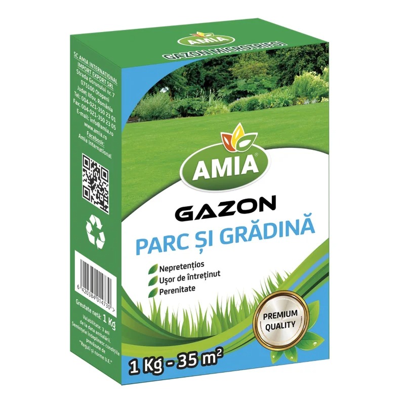 Seminte gazon Amia, pentru parc si gradina, 1 kg