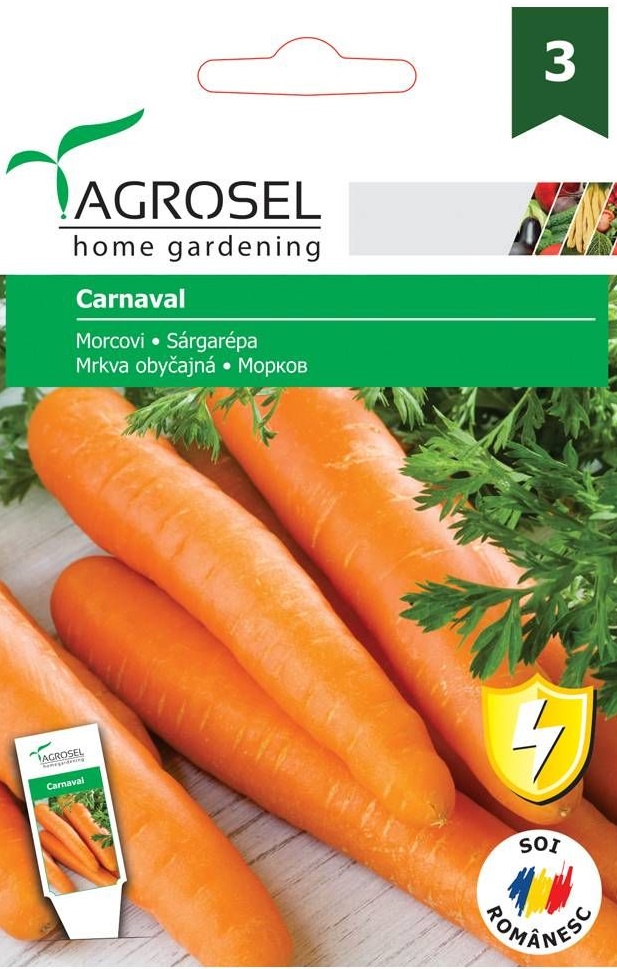 Seminte Morcovi Carnaval, 6 g, Agrosel