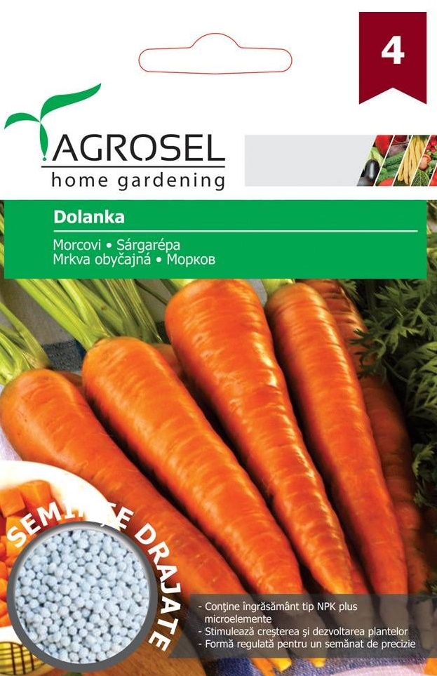 Seminte Morcovi Dolanka, drajat, 500 seminte, Agrosel
