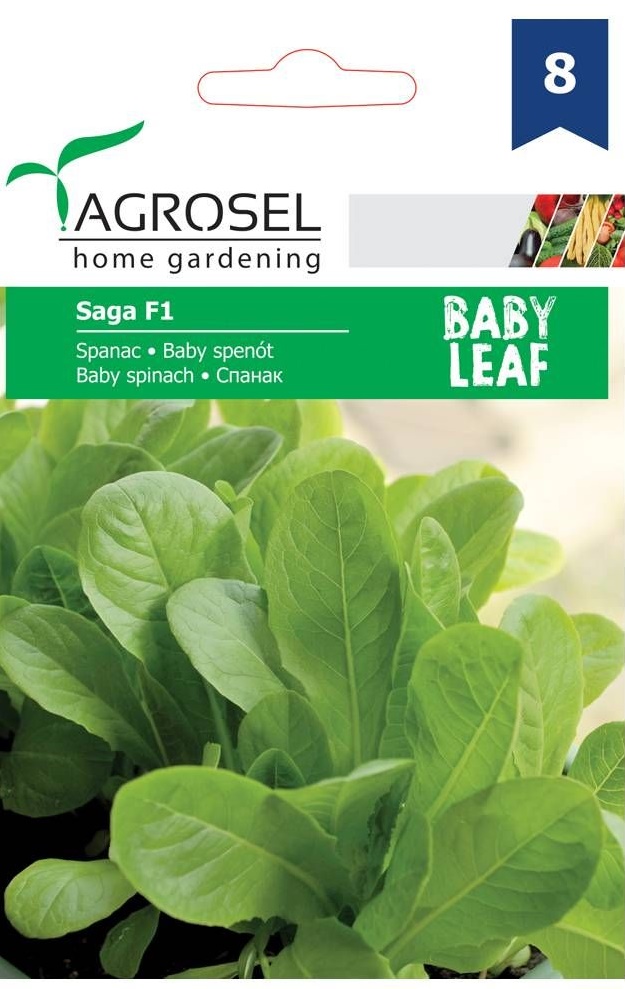 Seminte Spanac Saga F1, baby leaf, 3,g, Agrosel