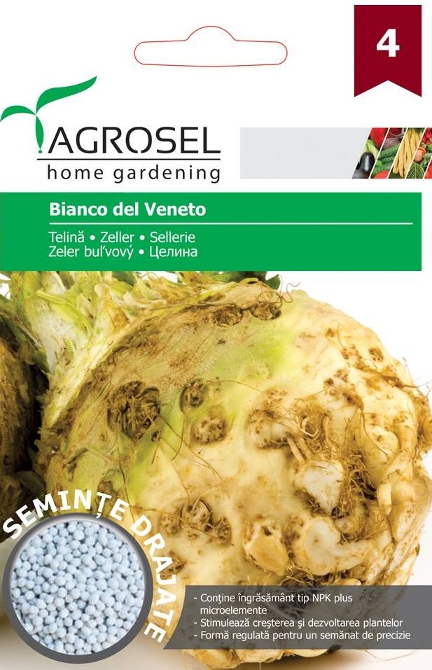 Seminte Telina Bianco del Veneto drajat, 500 seminte, Agrosel