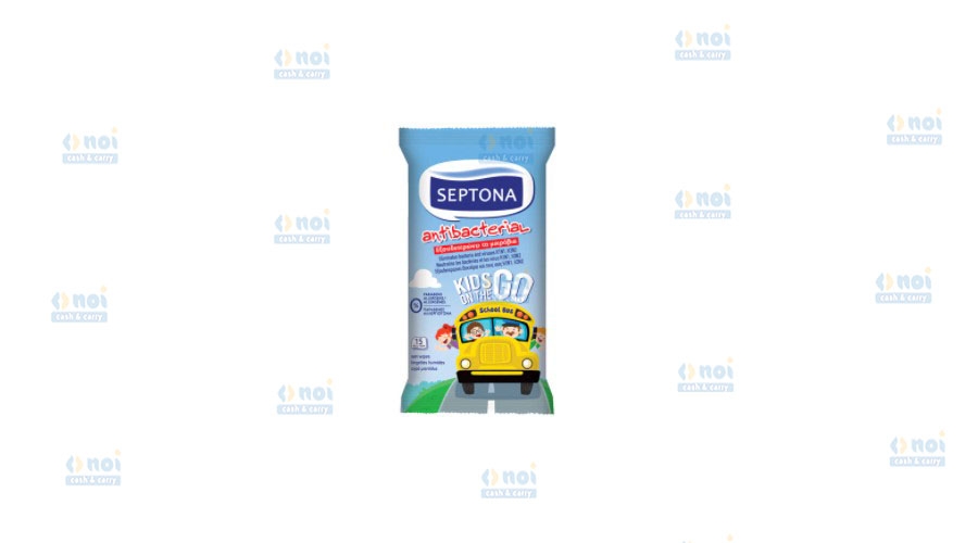 SEPTONA SERVETELE UMEDE ANTIBACTERIENE KIDS 15BUC PROMO 1+1