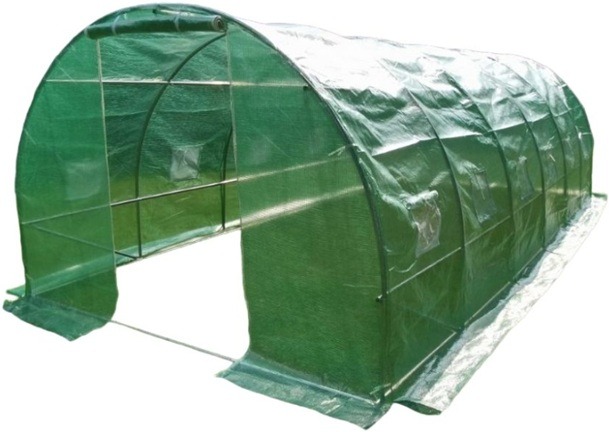 Sera din polietilena pentru gradina 6 x 3 x 2 m MESTERINO TOOLS MTGH-065, 135 g/m2, structura tevi din otel galvanizat