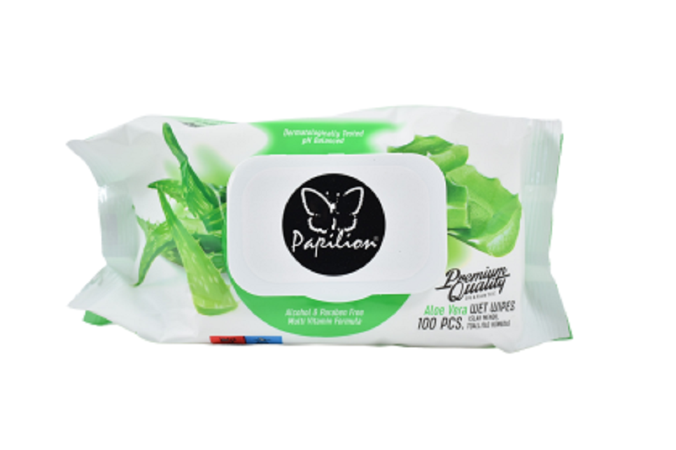 PAPILION SERVETELE UMEDE ALOE VERA 100BUC