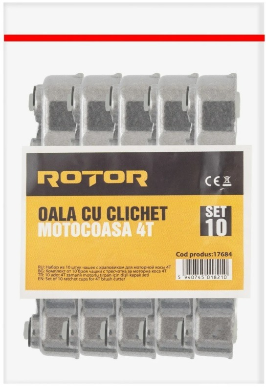 Set 10 bucati oala cu clichet motocoasa 4T ROTOR