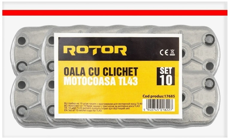 Set 10 bucati oala cu clichet motocoasa TL43 ROTOR