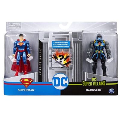 Set 2 figurine articulate Superman si Darkseid cu 6 accesorii, Spin Master