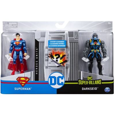 Set 2 figurine flexibile Superman si Darkseid cu 6 accesorii, Spin Master