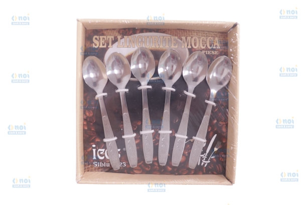 SET 6 LINGURITE MOCCA INOX ROZA S-114M