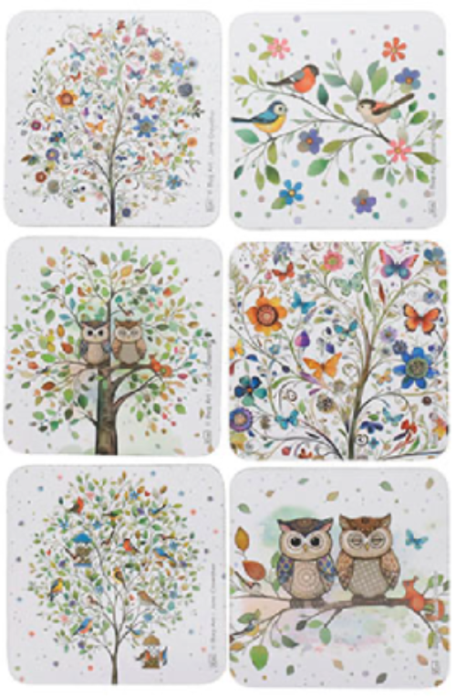 Set 6 suporturi pahare Panier Garni Multicolor Kiub