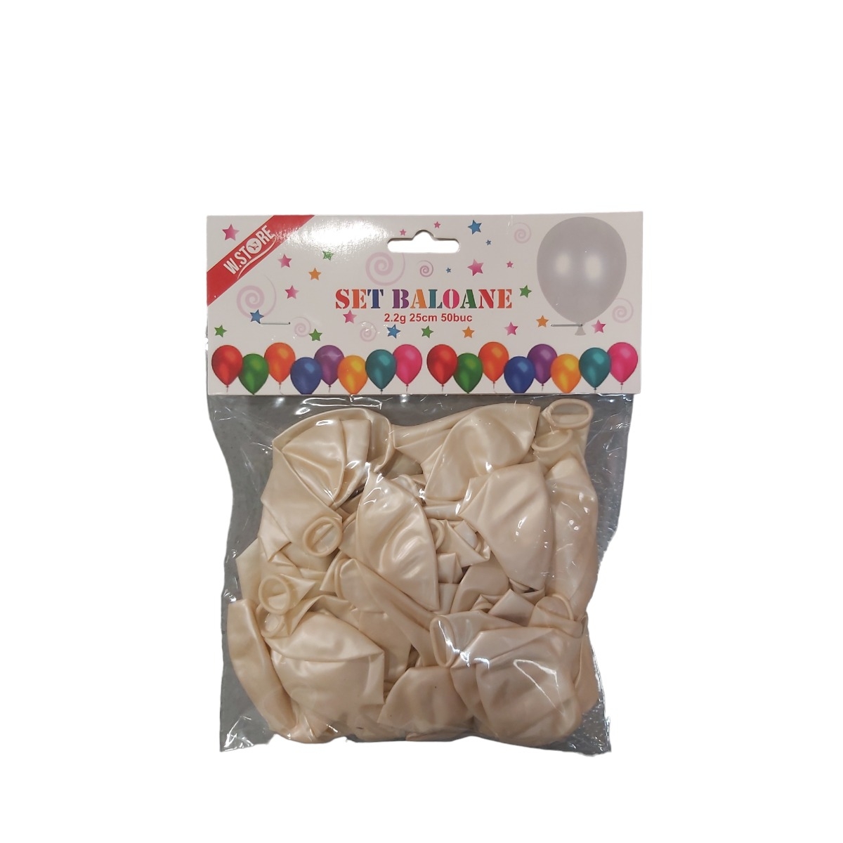 SET BALOANE 2.2G 25CM 50BUC/SET METALIZAT 079139