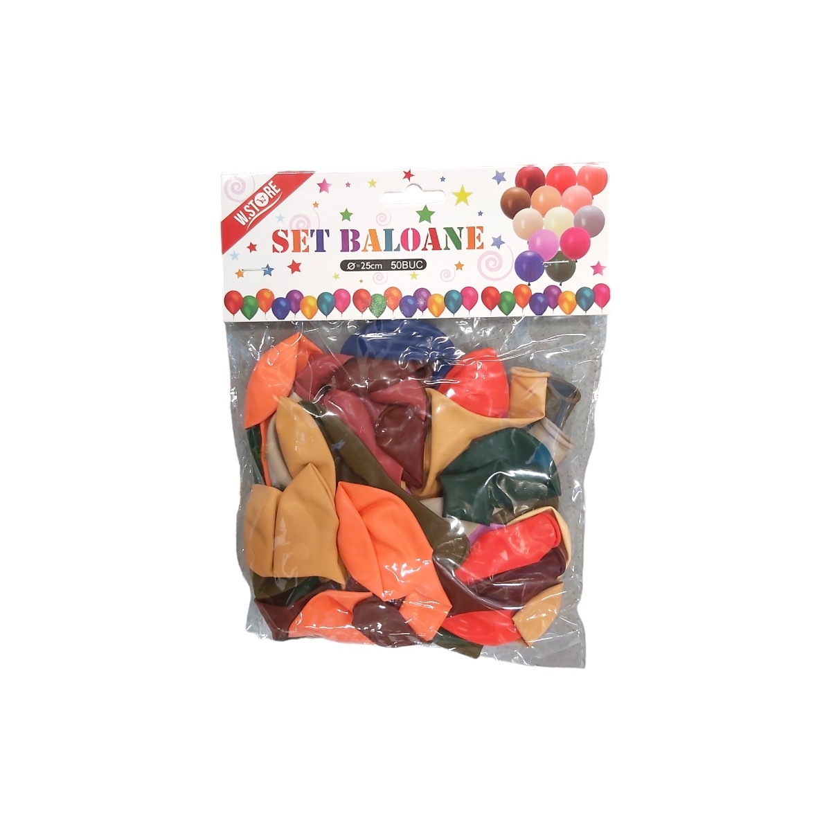 SET BALOANE COLOR 2.2G 25CM 50BUC/SET 085906
