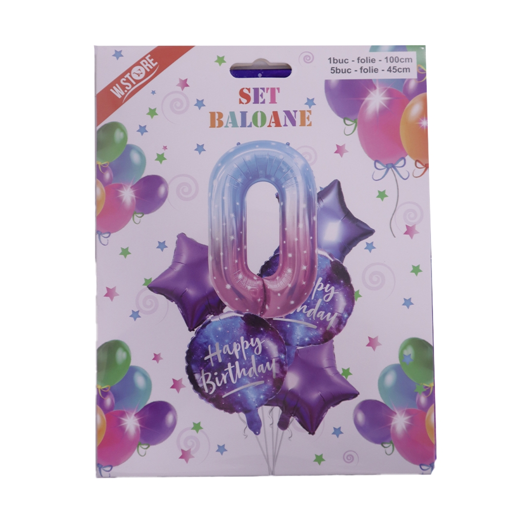 SET BALOANE FOLIE  1M GALAXY DIFERITE MODELE