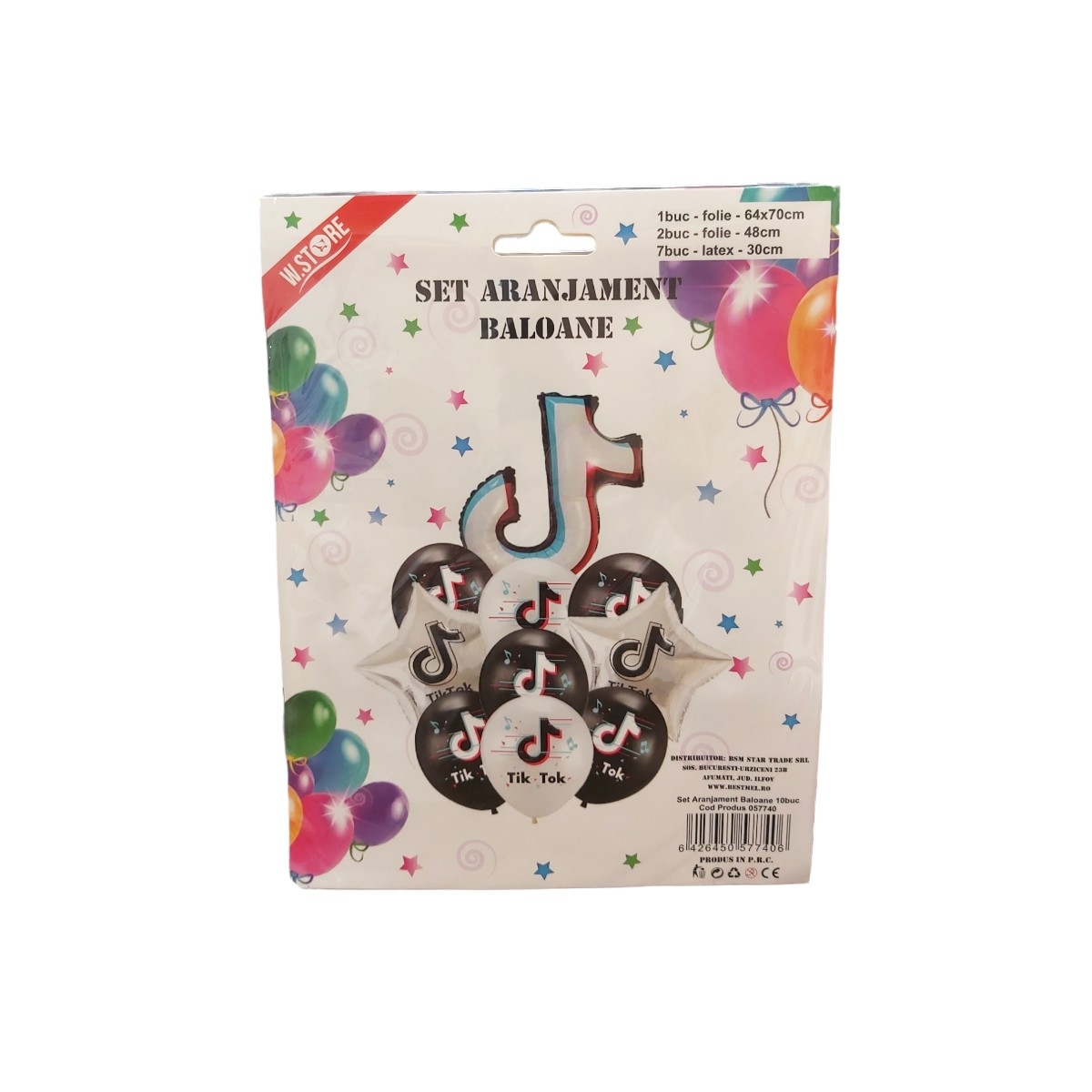SET BALOANE FOLIE DIVERSE DIMENSIUNI 10PCS 057740