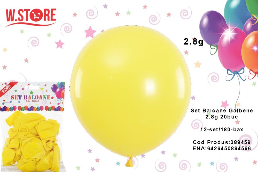 SET BALOANE GALBENE 2.8G 20BUC 046154/089459