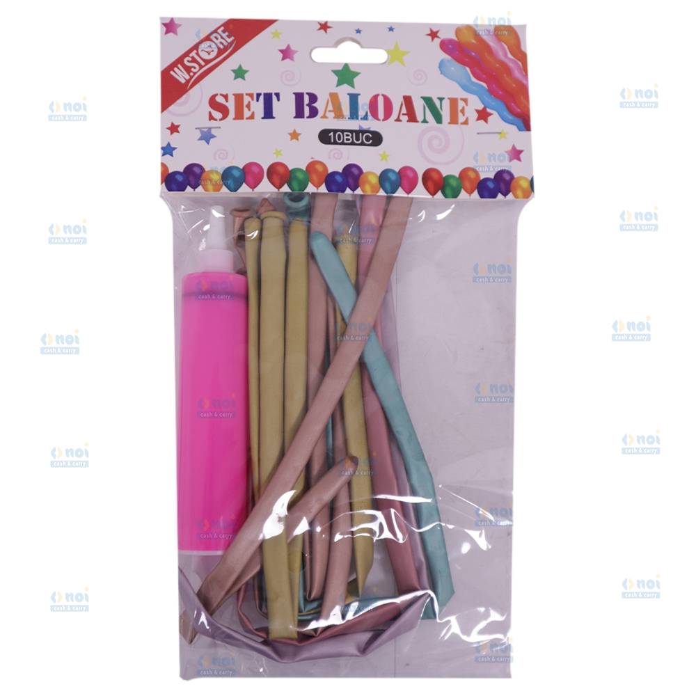 SET BALOANE METALICE MODELAJ CU POMPA 10BUC/SET 041106