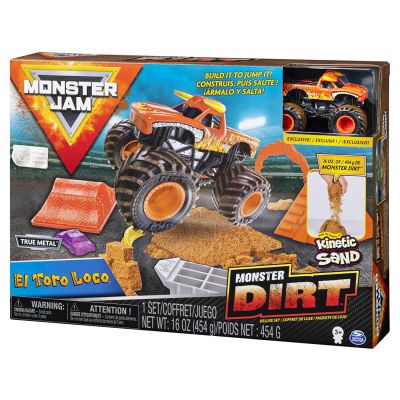 Set Monster Jam Comioneta cu nisip si accesorii El Toro Loco, Spin Master
