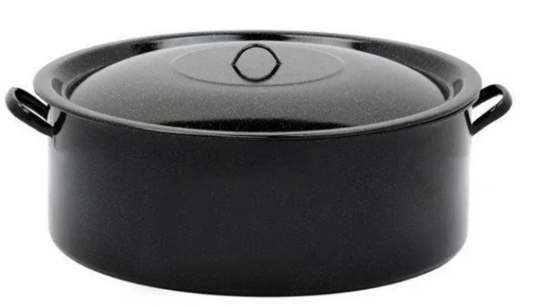 SET CRATITA TIP GREU+CAPAC 34 CM NEGRU PICATELE 7151539P/34