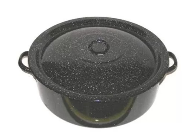 SET CRATITA TIP GREU+CAPAC 44 CM NEGRU PICATELE 7151539P/44