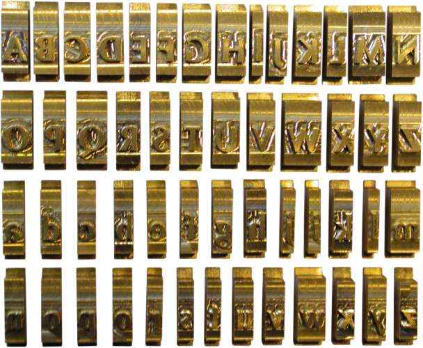 Set litere cu font Romanesc, 4 mm, 66 litere/set, OPUS