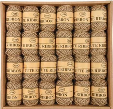 Ghem sfoara canepa, natural, 10 m, set 24 buc, Colorarte, BC-JT005