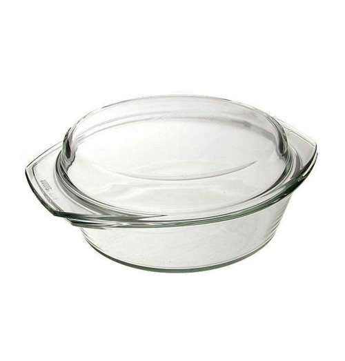 Vas, rotund, sticla, termorezistenta, capacitate 1500ml, diametru 205mm, inaltime 93mm