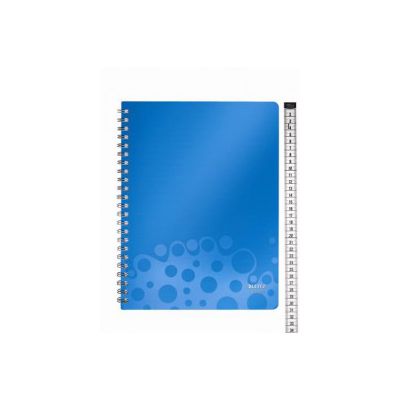 Caiet de birou Leitz Bebop, A4, dictando, 80 file, albastru