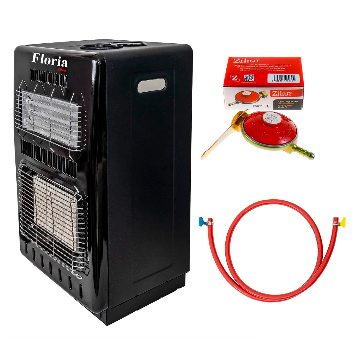Soba mobila pe gaz GPL si electrica, aprindere piezo-electrica bonus kit de alimentare, Zilan