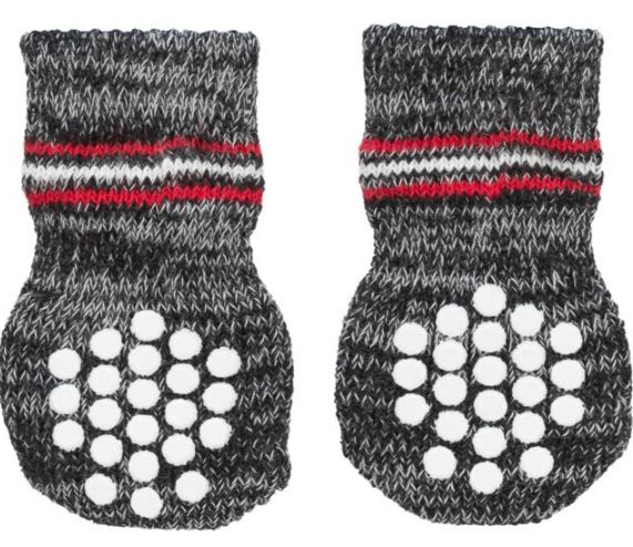 Sosete Pentru Caini, Antiderapante, XS-S, 2 buc, Gri, 19501