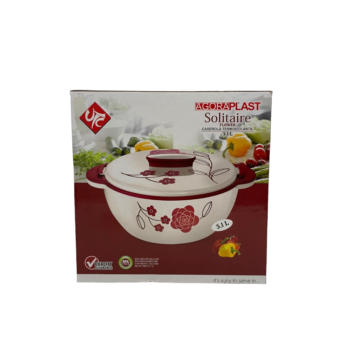 SOLITAIRE CASEROLA TERMOIZOLANTA CU CAPAC FLOWER 5.1L SF1006