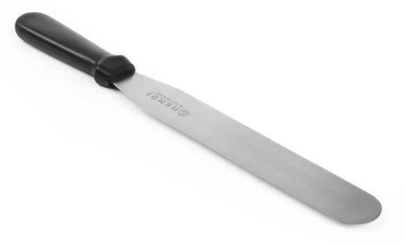 Spatula patiserie si omlete, 250x39 mm, inox cu maner polipropilena, Hendi