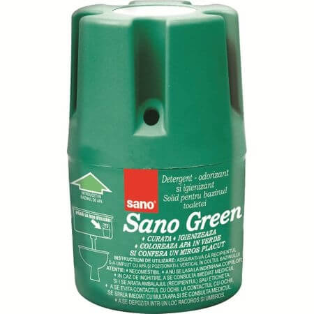 Sano Odorizant solid pentru rezervorul toaletei, Verde, 150g