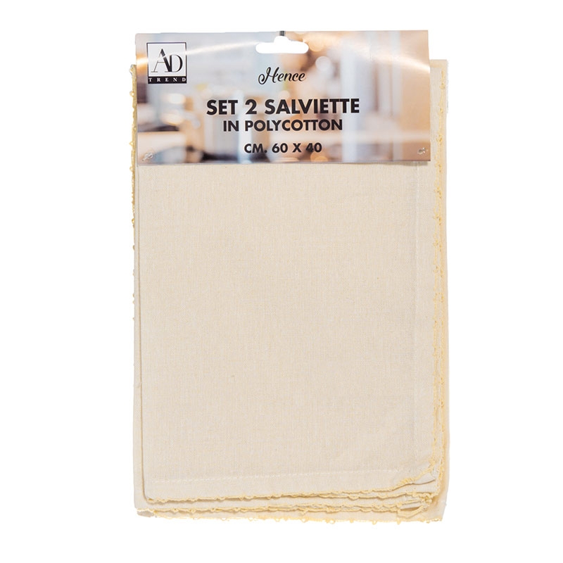 Set 2 servetele de masa, din polibumbac, dimensiuni 600x400mm