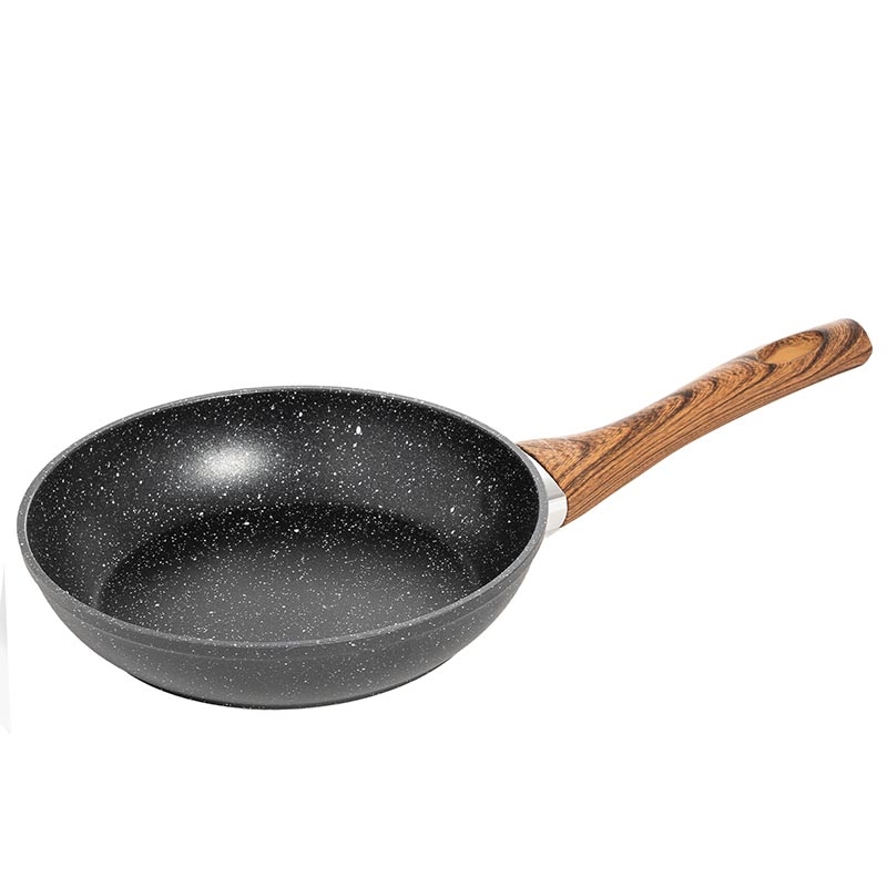 Tigaie, gama Black Stone, din piatra neagra, poate fi folosita pe plita cu inductie, diametru 200mm