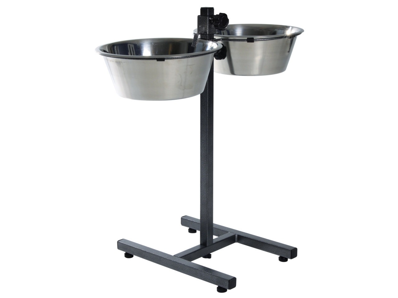 Trixie Stativ Reglabil Cu 2 Castroane Inox, 2x4.5 l/28 cm, 24923