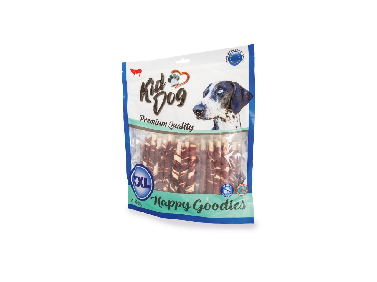 KidDog Recompense Pentru Caini, Rulouri Cu Friptura De Vita, 8 mm/12 cm, 500 g, A04743