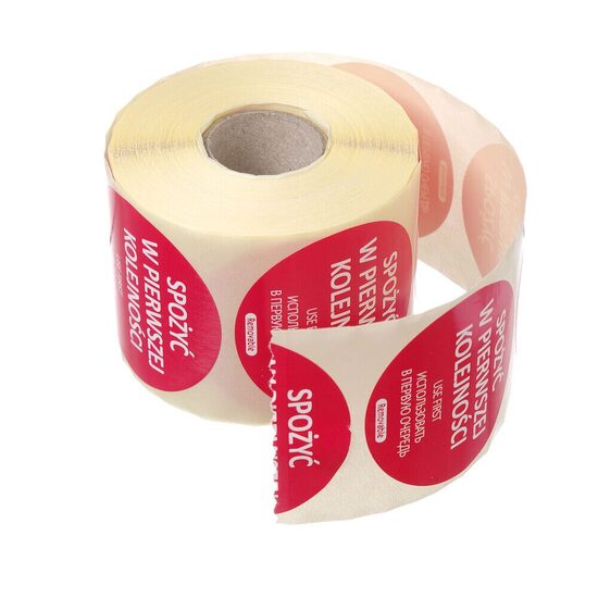Sticker reutilizabil pt siguranta alimentelor USE BY, HENDI, 500 buc. pe rola, 500 buc., 50x100mm RO - BG - EN