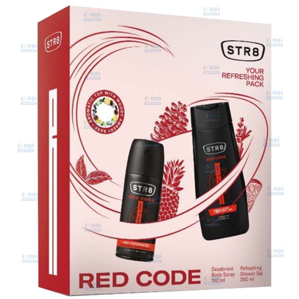 STR8 RED CODE DEO SPRAY150+GEL DUS250 SET CADOU