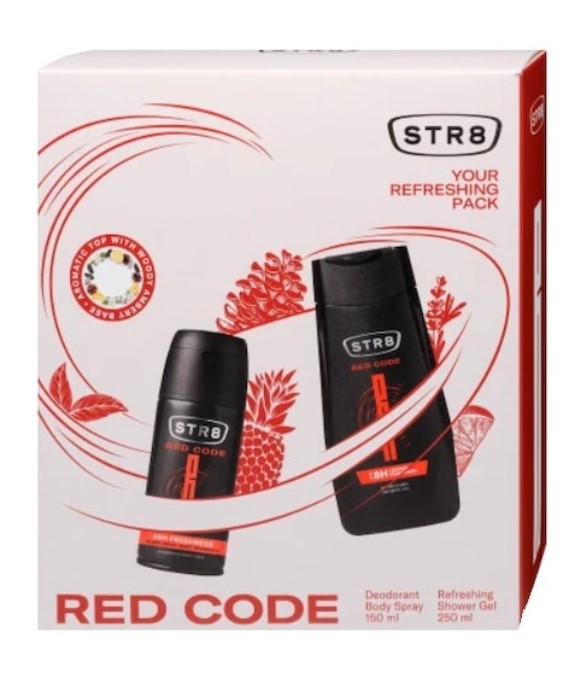STR8 RED CODE DEO SPRAY150+GEL DUS250 SET CADOU