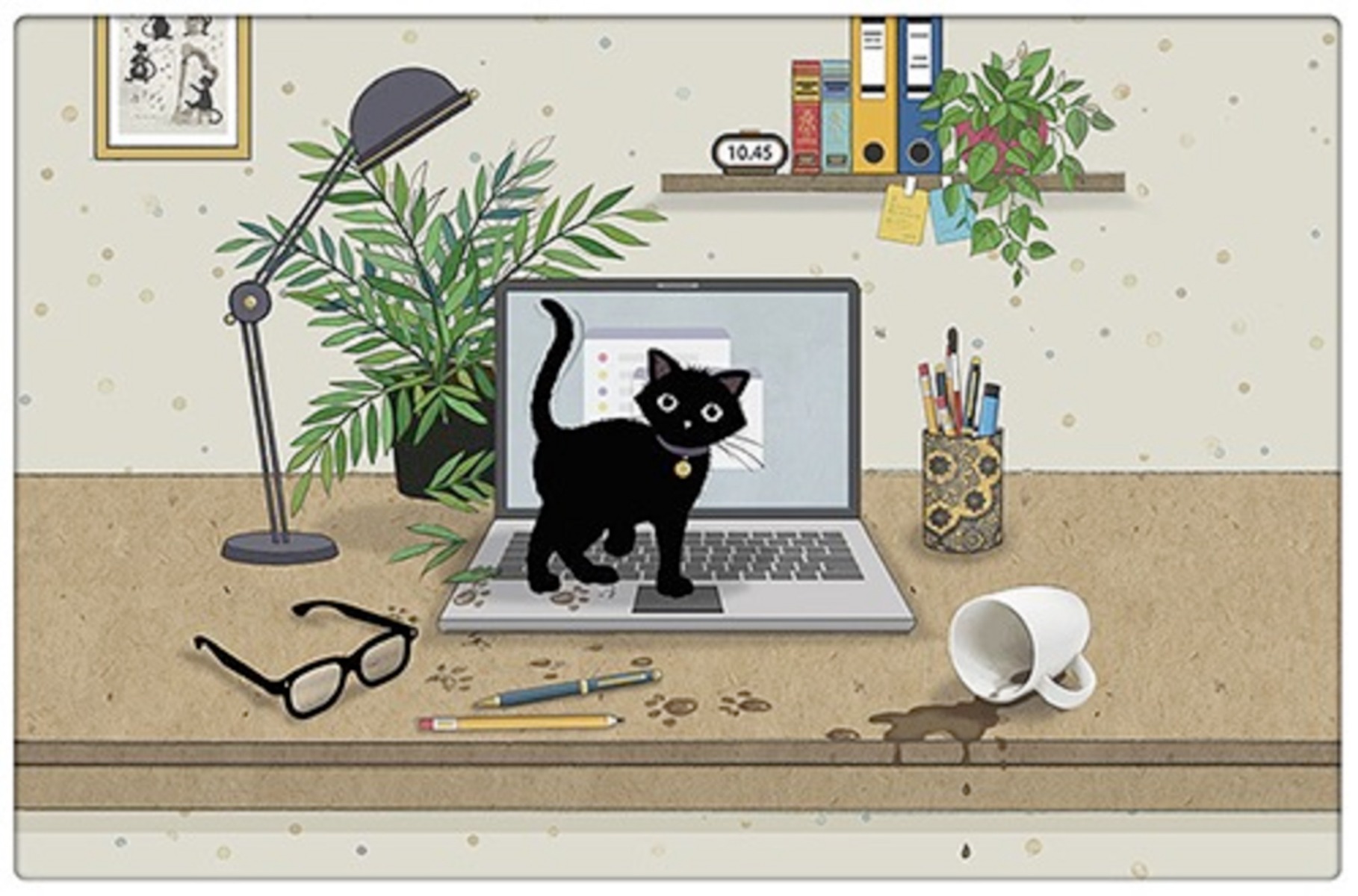 Suport farfurie Bug Art Chat Ordi Multicolor Kiub