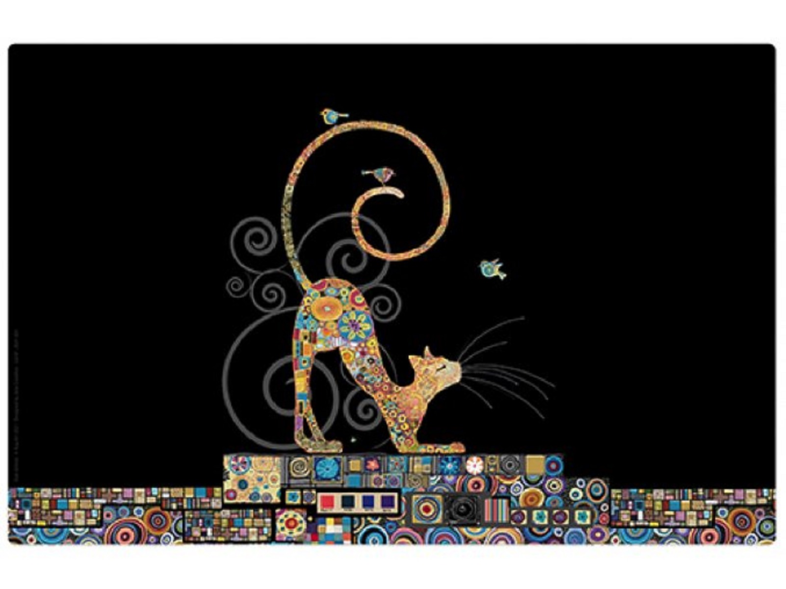 Suport farfurie Bug Art Jewel Cat Kiub