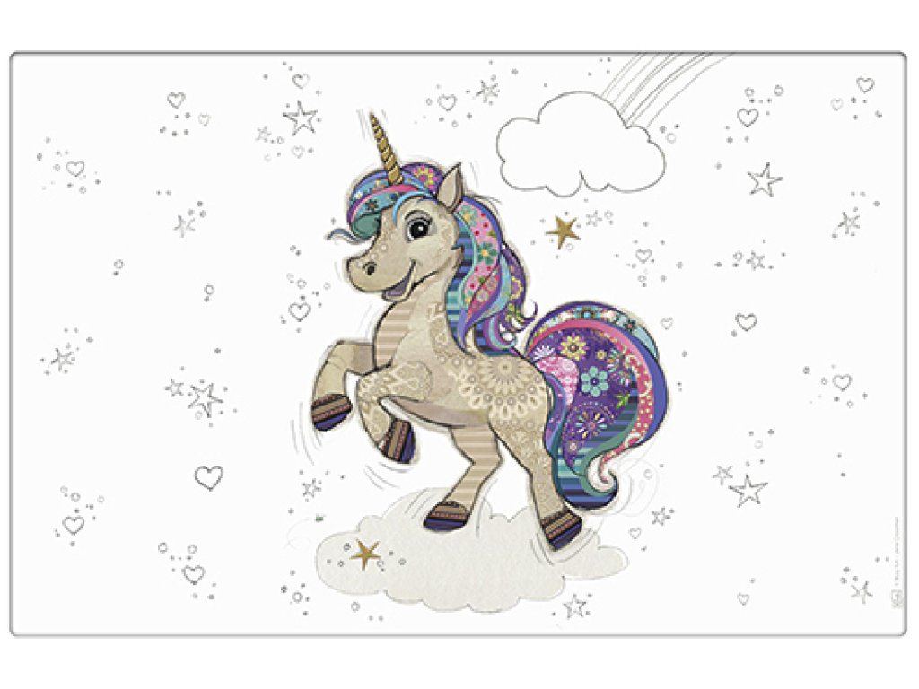 Suport farfurie Kook Licorne Multicolor Kiub