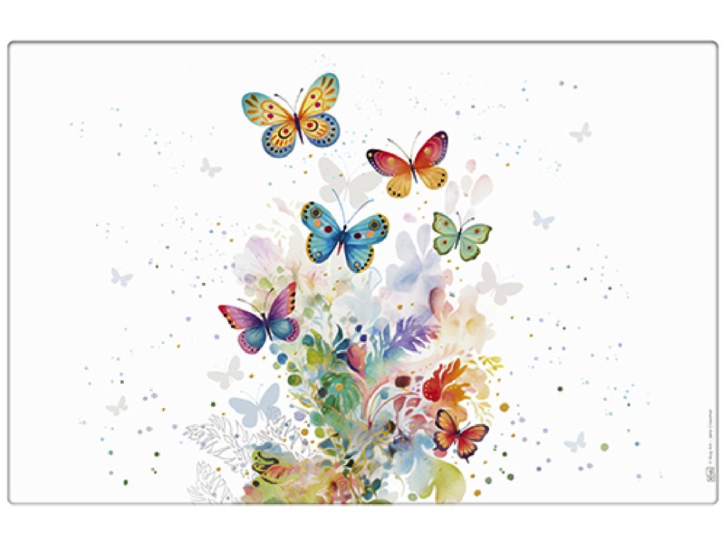Suport farfurie Papillons Multicolor Kiub