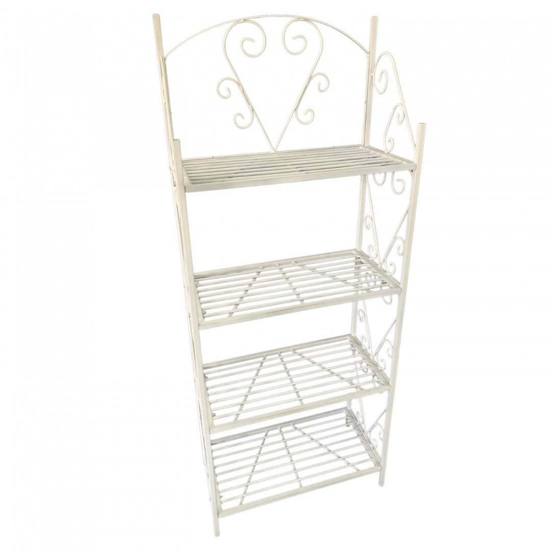 Suport pentru flori Vivatechnix VMD-1060 Alb, 60x30x155 cm, 3 polite, demontabil