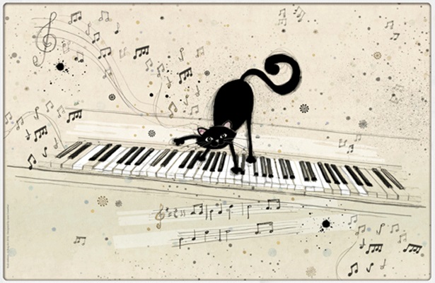 Suport pentru masa Chat Sur Piano Multicolor Kiub