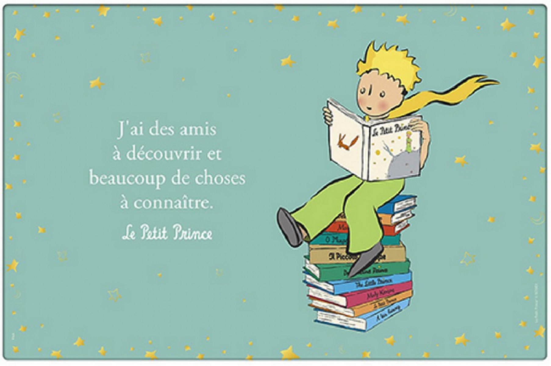 Suport pentru masa The Little Prince Stack of Books Turcoaz Kiub