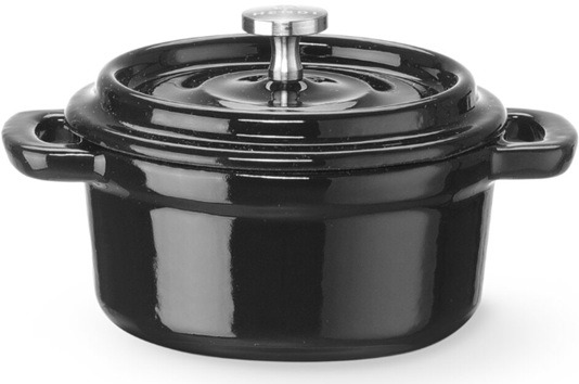 Tava din fonta emailata, HENDI, 0,27L, Negru, 130x100x(H)48mm